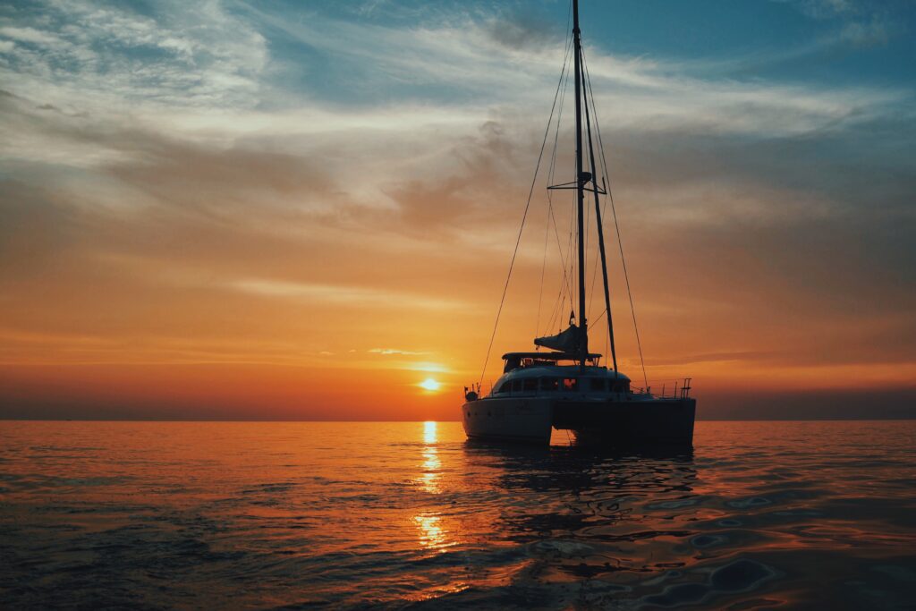Sail boat at sunset. Self Storage 42 has indoor boat storage at their storage facilities in Delaware Ohio